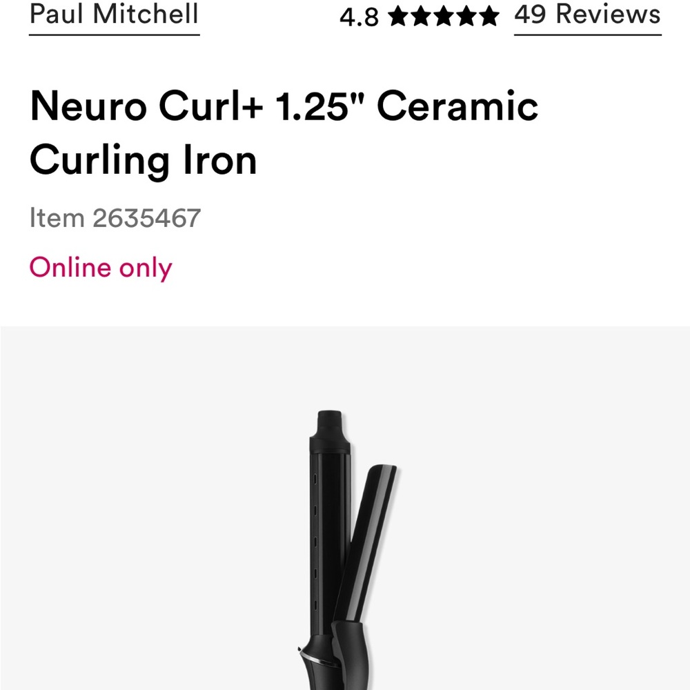 Paul Mitchell Neuro Curl Ceramic Curling Iron